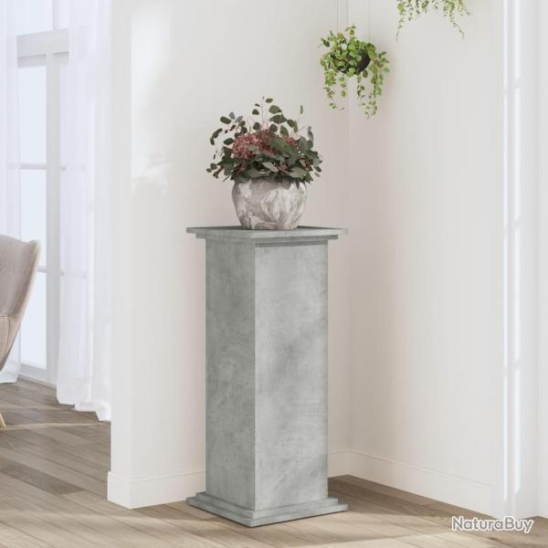 Support pour plantes gris b�ton 33x33x80 cm bois d'ing�nierie