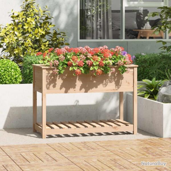 Jardini�re avec �tag�re 111,5x54x81 cm Bois massif de pin