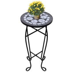 Table d'appoint Mosa&iuml;que Noir et blanc