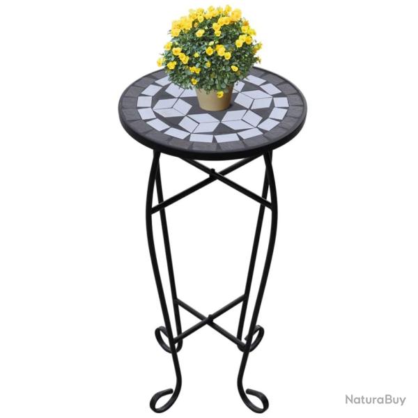 Table d'appoint Mosa�que Noir et blanc