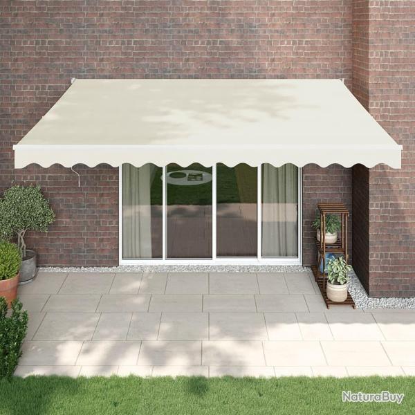 Auvent r�tractable automatique cr�me 4,5x3 m