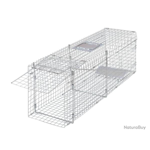 Pi�ge � animaux galvanis� 100x26x31 cm pour jardin ext�rieur, simple et s�r