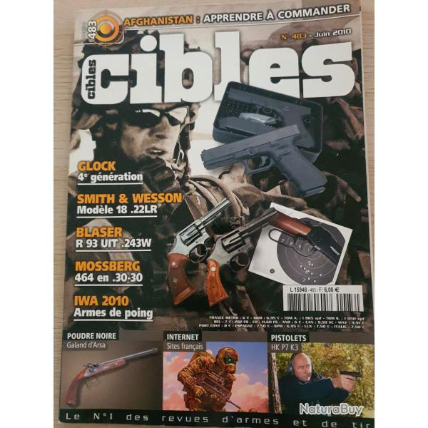 Revue Cible N� 483 Glock Smith & Wesson 18 Blaser Mossberg HK P7 K3
