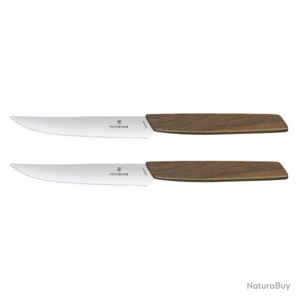 6.9000.12WG Set couteaux � steak dent�s Victorinox Swiss Modern 12cm