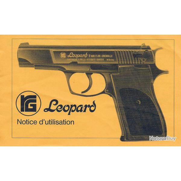 Scan du manuel d'utilisation pistolet ROHM LEOPARD Flobert 9mm grenaille