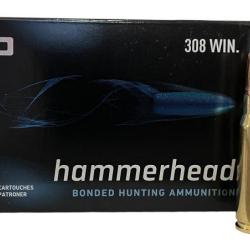 Munitions SAKO calibre 308 Win Hammerhead SP 180gr - 11.7g x20