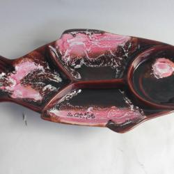Plat à compartiments céramique Poisson Vallauris La Grande Motte