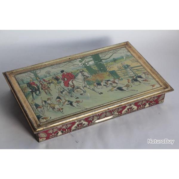 Bo�te � biscuit t�le lithographi�e Huntley Palmers Chasse Cecil Aldin