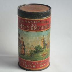 Boîte tôle lithographiée Galettes bretonnes Lehuédé Batz