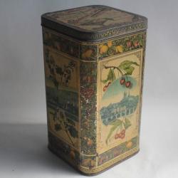 Boîte tôle lithographiée Confiserie Laurent & Rossier Lausanne Suisse