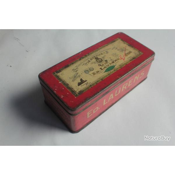 Bo�te � cigarettes ED. LAURENS Rouge Kh�dive Suisse t�le lithographi�e