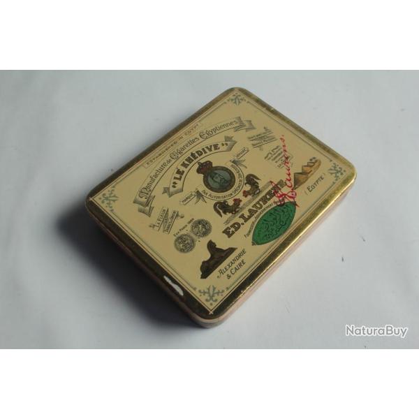 Bo�te � cigarettes en t�le lithographi�e ED.LAURENS Le Kh�dive Figaro