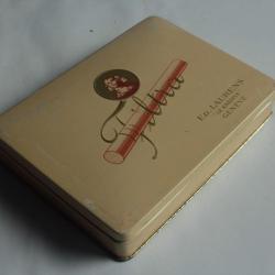 Boîte à cigarettes tôle lithographiée ED. LAURENS Khédive Filtra tabac