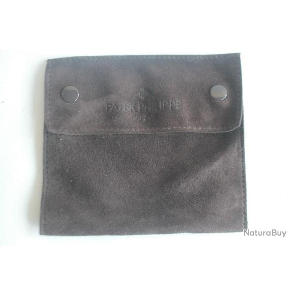 PATEK PHILIPPE Housse daim marron Service Pouch