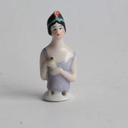 Demi figurine porcelaine Femme Art Déco