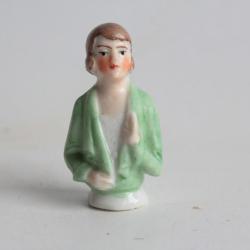 Demi figurine porcelaine Femme Art Déco