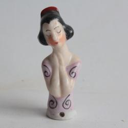 Demi figurine porcelaine Femme Art Déco
