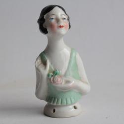 Demi figurine porcelaine Femme Art Déco