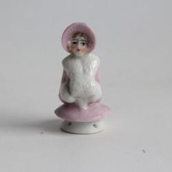 Demi figurine porcelaine Femme Art Déco