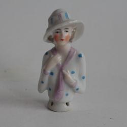 Demi figurine porcelaine Femme Art Déco