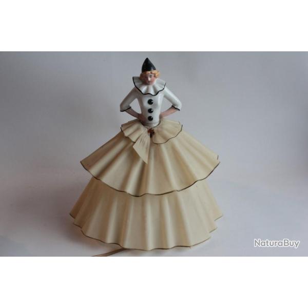 Veilleuse Demi figurine porcelaine Colombine cellulod