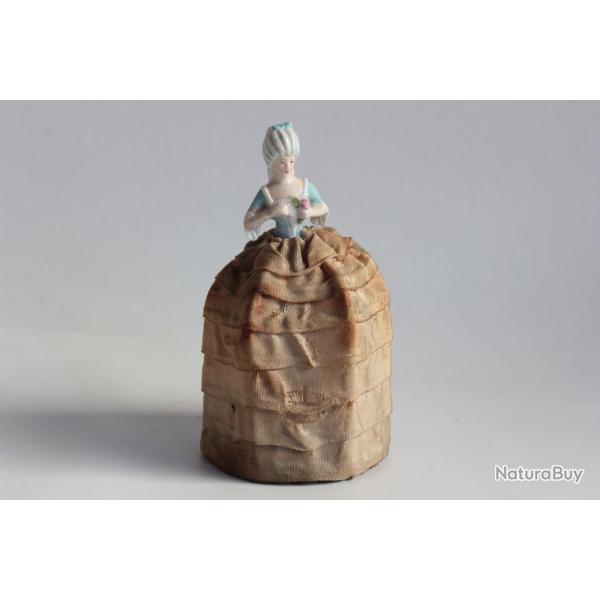 Demi figurine porcelaine Marquise abat-jour