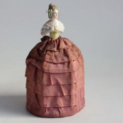 Demi figurine porcelaine Femme élégante abat-jour