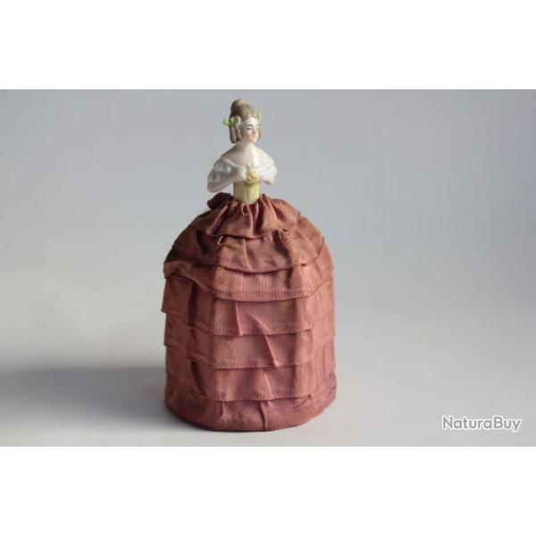 Demi figurine porcelaine Femme �l�gante abat-jour