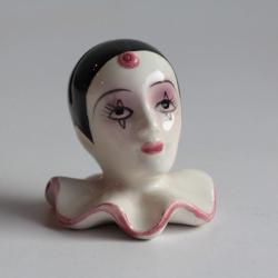 Porte menu Tête de pierrot céramique