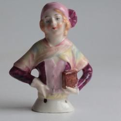 Demi figurine porcelaine Femme Garçonne