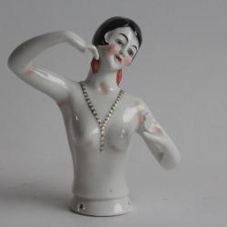 Demi figurine porcelaine Danseuse Art d&eacute;co