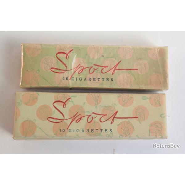 2 Boites � cigarettes carton Sport