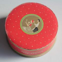 Ancienne bo&icirc;te &agrave; poudre Three Flowers Richard Hudnut