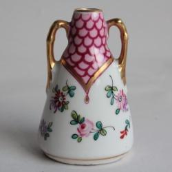 Ancien vase miniature porcelaine Fleurs