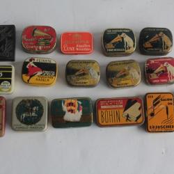 16 Anciennes bo&icirc;tes publicitaire aiguilles Tourne disque et Gramophone