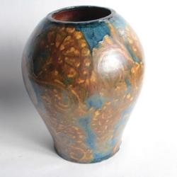 Vase terre verniss&eacute;e Ren&eacute; NICOLE Poterie Savoyarde