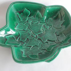 Coupe à fruit céramique feuille de vigne Vallauris