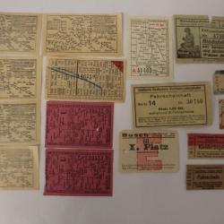 Lot anciens tickets de tramway Allemagne 1930-1935