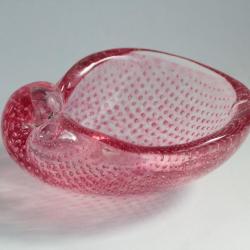 Murano Vide poche verre soufflé bullé Bullicante