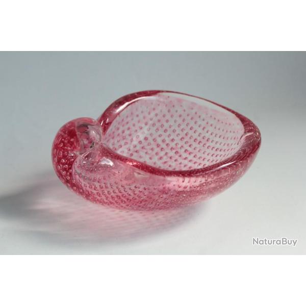 Murano Vide poche verre souffl� bull� Bullicante