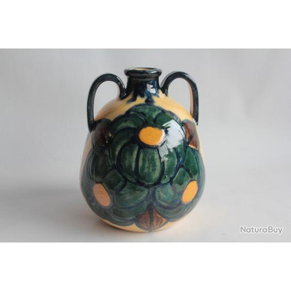 Vase terre verniss�e Ren� NICOLE Poterie Savoyarde