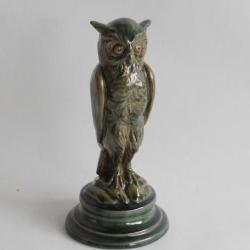 Ancien Hibou terre vernissée
