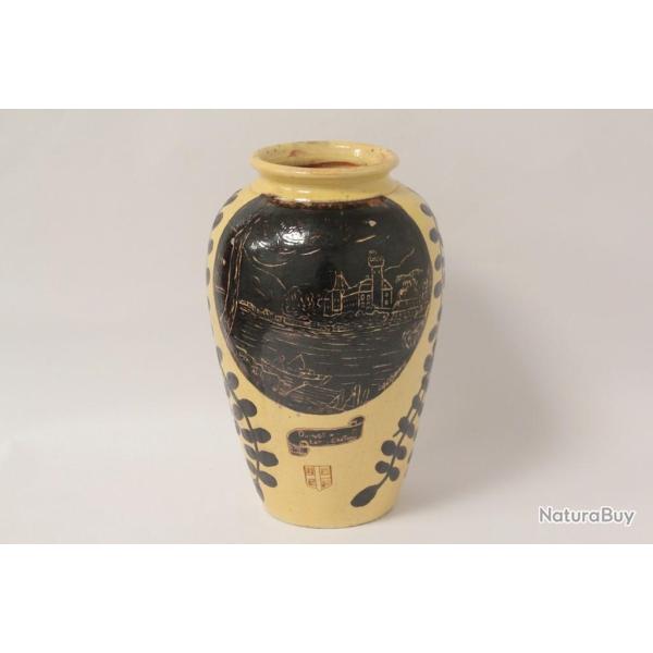 Vase terre verniss�e Duingt le Ch�teau Poterie Savoyarde