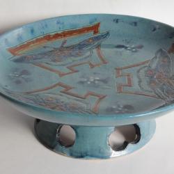 Coupe terre verniss&eacute;e Liotard Marc-Auguste Bastard Papillons de nuit