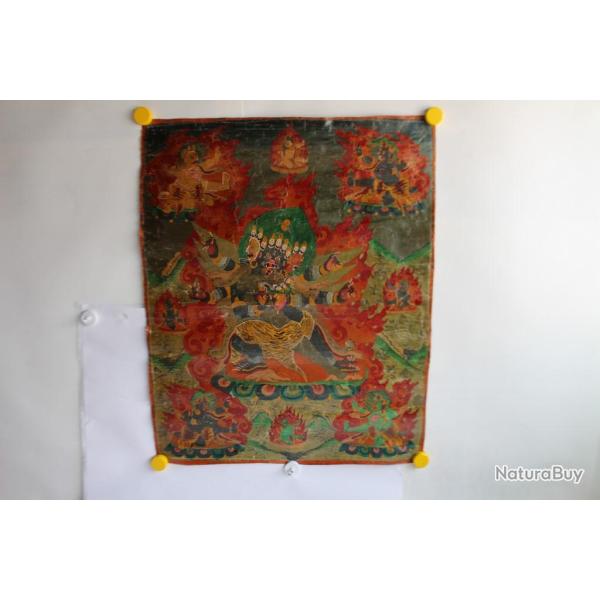 Peinture � l'huile sur toile thangka Yama Bouddhisme tib�tain