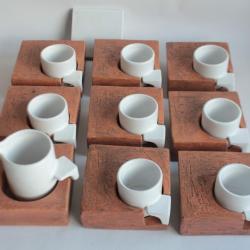 La Sfera Service &agrave; caf&eacute; design c&eacute;ramique sign&eacute; Italie