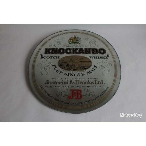 Plaque publicitaire miroir Whisky Knockando / JB 1970