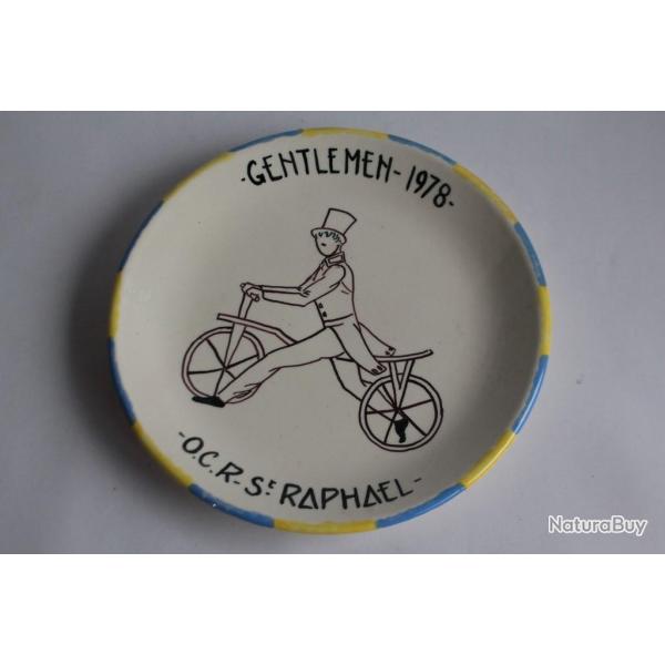 Assiette Cyclisme Gentlemen 1978 O.C.R. St Rapha�l Schwar Vallauris