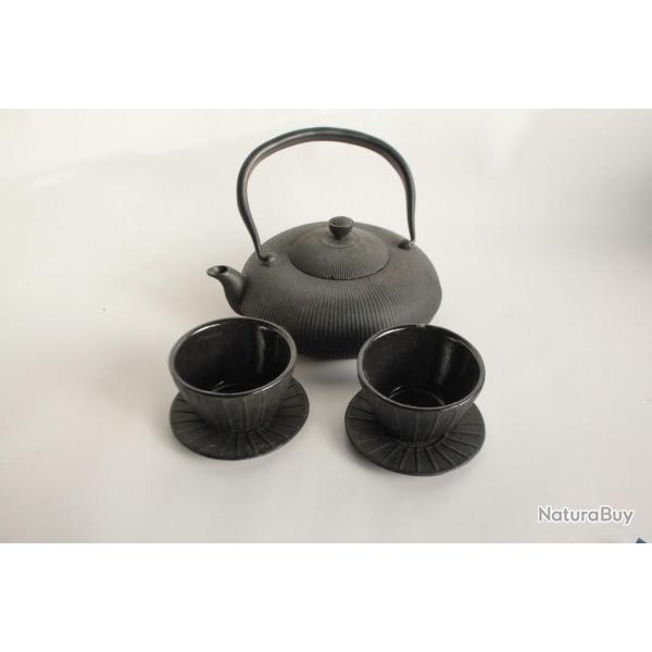 Th�i�re Japonaise Fonte �maill�e 2 tasses