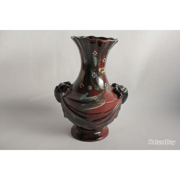 Vase terre cuite verniss�e b�liers SCR